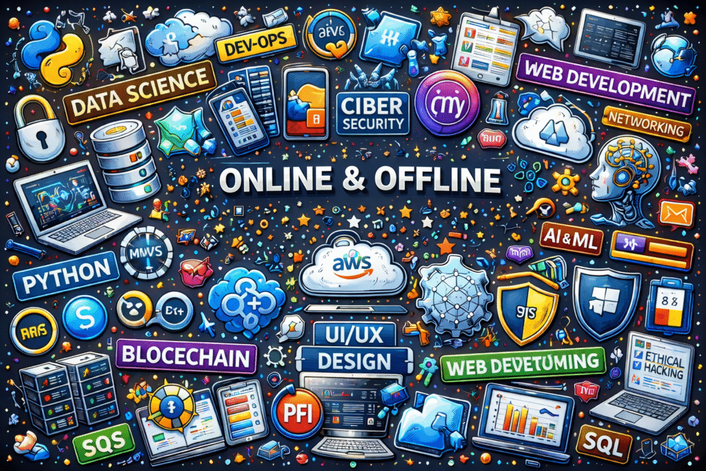 online and offline course image